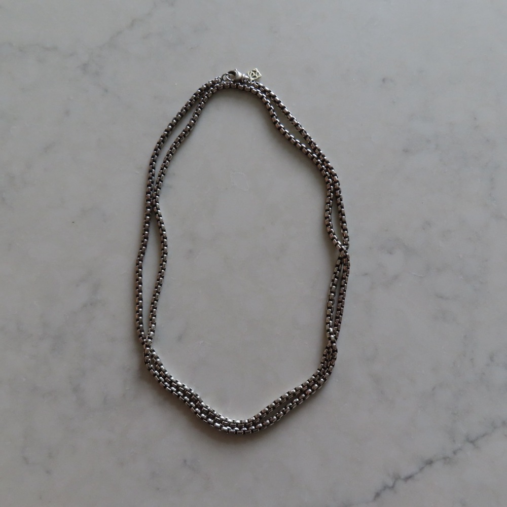 David Yurman Box Chain Necklace with medallion - Picture 6 of 16